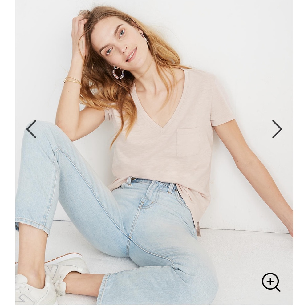Made well tan vneck pocket T-shirt
